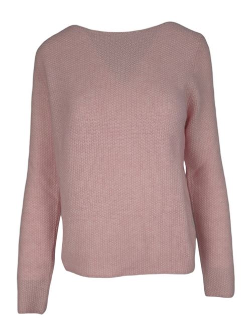 maglia donna girocollo rosa La fileria | 23211-39903701